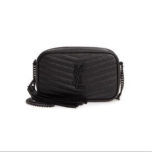 Saint Laurent Mini Lou Pebbled leather Camera bag